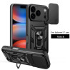 For Apple iPhone 17 Pro Case With Slide Lens Cover 17air plus 17 16ProMax 16Plus 16e Ring Shockproof Stand Holder Phone Case