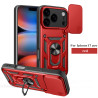 For Apple iPhone 17 Pro Case With Slide Lens Cover 17air plus 17 16ProMax 16Plus 16e Ring Shockproof Stand Holder Phone Case
