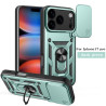 For Apple iPhone 17 Pro Case With Slide Lens Cover 17air plus 17 16ProMax 16Plus 16e Ring Shockproof Stand Holder Phone Case