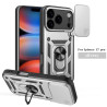 For Apple iPhone 17 Pro Case With Slide Lens Cover 17air plus 17 16ProMax 16Plus 16e Ring Shockproof Stand Holder Phone Case