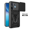 For vivo V60 Case With Slide Lens Cover V50 Lite V50 5G Ring Shockproof Stand Holder Phone Case