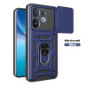 For vivo V60 Case With Slide Lens Cover V50 Lite V50 5G Ring Shockproof Stand Holder Phone Case