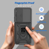 For vivo Y400 5G Case With Slide Lens Cover Y200 5G Ring Shockproof Stand Holder Phone Case