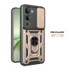 For vivo Y400 5G Case With Slide Lens Cover Y200 5G Ring Shockproof Stand Holder Phone Case