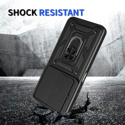 Case for Xiaomi Redmi 15 5G Slide Camera Protect Stand Phone Shell Funda for Redmi 15 4G 14C 4G Cover
