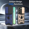 Case for Infinix Hot 60 4G Slide Camera Protect Stand Phone Shell Funda for Hot 50 Pro+ 4G 50i Cover