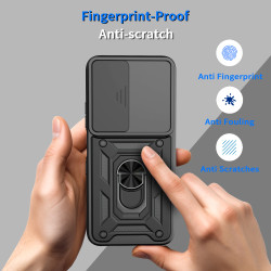 Case for Infinix Hot 60 4G Slide Camera Protect Stand Phone Shell Funda for Hot 50 Pro+ 4G 50i Cover