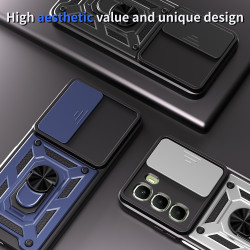Case for Infinix Hot 60 4G Slide Camera Protect Stand Phone Shell Funda for Hot 50 Pro+ 4G 50i Cover