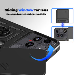 For Nothing Phone 3 Case With Slide Lens Cover Phone 3aPro 3a 2a Ring Shockproof Stand Holder Phone Case