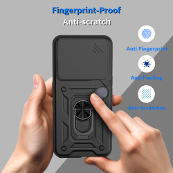 For Nothing Phone 3 Case With Slide Lens Cover Phone 3aPro 3a 2a Ring Shockproof Stand Holder Phone Case