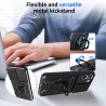 For Oppo Reno14 F Case With Slide Lens Cover Phone Reno13 F 13Pro 5G Ring Shockproof Stand Holder Phone Case