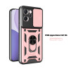 For Oppo Reno14 F Case With Slide Lens Cover Phone Reno13 F 13Pro 5G Ring Shockproof Stand Holder Phone Case