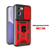 For Oppo Reno14 F Case With Slide Lens Cover Phone Reno13 F 13Pro 5G Ring Shockproof Stand Holder Phone Case