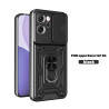 For Oppo Reno14 F Case With Slide Lens Cover Phone Reno13 F 13Pro 5G Ring Shockproof Stand Holder Phone Case