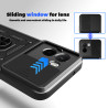 For Xiaomi Poco M7 4G Case With Slide Lens Cover Phone Poco M7pro 5G M6Pro 4G Ring Shockproof Stand Holder Phone Case