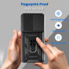 For Xiaomi Poco M7 4G Case With Slide Lens Cover Phone Poco M7pro 5G M6Pro 4G Ring Shockproof Stand Holder Phone Case