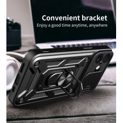 For Apple iPhone 17 Case With Slide Lens Cover Phone iPhone 17ProMax 16ProMax 16e 16plus Ring Shockproof Stand Holder Phone Case