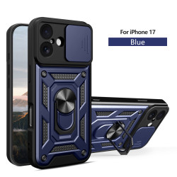 For Apple iPhone 17 Case With Slide Lens Cover Phone iPhone 17ProMax 16ProMax 16e 16plus Ring Shockproof Stand Holder Phone Case