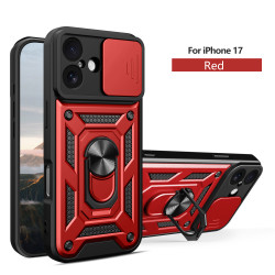 For Apple iPhone 17 Case With Slide Lens Cover Phone iPhone 17ProMax 16ProMax 16e 16plus Ring Shockproof Stand Holder Phone Case