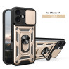 For Apple iPhone 17 Case With Slide Lens Cover Phone iPhone 17ProMax 16ProMax 16e 16plus Ring Shockproof Stand Holder Phone Case