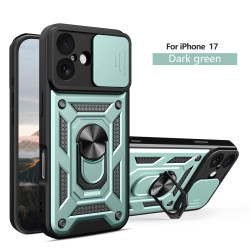 For Apple iPhone 17 Case With Slide Lens Cover Phone iPhone 17ProMax 16ProMax 16e 16plus Ring Shockproof Stand Holder Phone Case