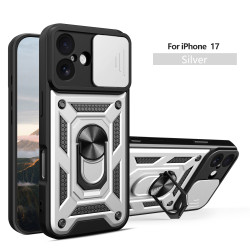 For Apple iPhone 17 Case With Slide Lens Cover Phone iPhone 17ProMax 16ProMax 16e 16plus Ring Shockproof Stand Holder Phone Case