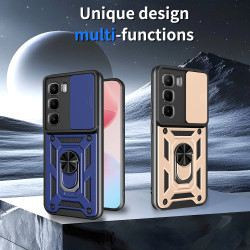Case for Infinix Hot 60 Pro+ 4G Slide Camera Protect Stand Phone Shell Funda for Hot 50 Pro+ 4G Hot 50 Cover