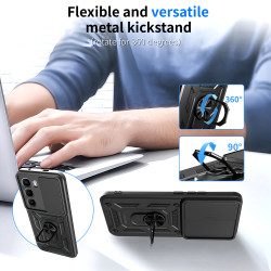 Case for Infinix Hot 60 Pro+ 4G Slide Camera Protect Stand Phone Shell Funda for Hot 50 Pro+ 4G Hot 50 Cover