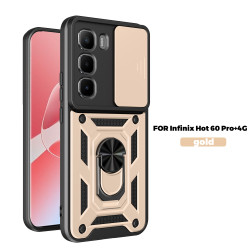 Case for Infinix Hot 60 Pro+ 4G Slide Camera Protect Stand Phone Shell Funda for Hot 50 Pro+ 4G Hot 50 Cover