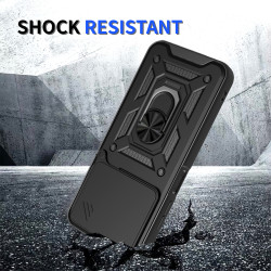 Case for ZTE Blade A35E 5G Slide Camera Protect Stand Phone Shell Funda for Blade A35 4G Cover