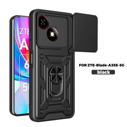 Case for ZTE Blade A35E 5G Slide Camera Protect Stand Phone Shell Funda for Blade A35 4G Cover