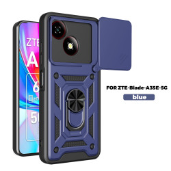 Case for ZTE Blade A35E 5G Slide Camera Protect Stand Phone Shell Funda for Blade A35 4G Cover
