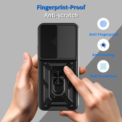 Case for Infinix Hot 60 Pro 4G Slide Camera Protect Stand Phone Shell Funda for Hot 60 Pro+ 60i 50Pro+ 4G Cover