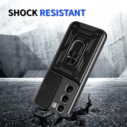 Case for Infinix Hot 60 Pro 4G Slide Camera Protect Stand Phone Shell Funda for Hot 60 Pro+ 60i 50Pro+ 4G Cover