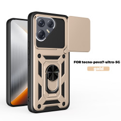 Case for Tecno Pova 7 Ultra Slide Camera Protect Stand Phone Shell Funda for Pova 7pro  6Neo 6Pro Cover