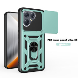Case for Tecno Pova 7 Ultra Slide Camera Protect Stand Phone Shell Funda for Pova 7pro  6Neo 6Pro Cover