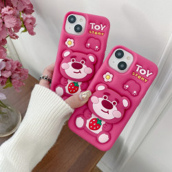 iPhone 16 Pro Max Case – 3D Cartoon Toy Story Soft Silicone Shell with Pop Holder & Lens Protection