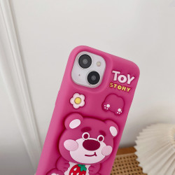 iPhone 16 Pro Max Case – 3D Cartoon Toy Story Soft Silicone Shell with Pop Holder & Lens Protection