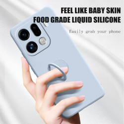 Case for Oppo Find X9 Pro Finger Ring Stand Holder Slicone Cover for Find X8Ultra X8s+ Solid Color Lens Protection Soft Funda