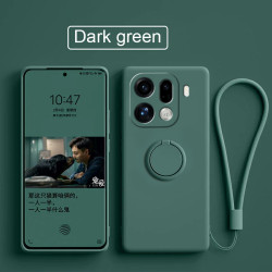 Case for Oppo Find X9 Pro Finger Ring Stand Holder Slicone Cover for Find X8Ultra X8s+ Solid Color Lens Protection Soft Funda