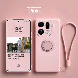 Case for Oppo Find X9 Pro Finger Ring Stand Holder Slicone Cover for Find X8Ultra X8s+ Solid Color Lens Protection Soft Funda