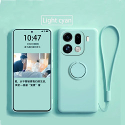 Case for Oppo Find X9 Pro Finger Ring Stand Holder Slicone Cover for Find X8Ultra X8s+ Solid Color Lens Protection Soft Funda