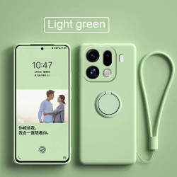 Case for Oppo Find X9 Pro Finger Ring Stand Holder Slicone Cover for Find X8Ultra X8s+ Solid Color Lens Protection Soft Funda