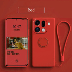 Case for Oppo Find X9 Pro Finger Ring Stand Holder Slicone Cover for Find X8Ultra X8s+ Solid Color Lens Protection Soft Funda