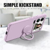 Case for Xiaomi 17 Pro Max Finger Ring Stand Holder Slicone Cover for 15 ultra 15 Pro Solid Color Lens Protection Soft Funda