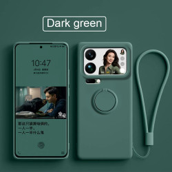 Case for Xiaomi 17 Pro Max Finger Ring Stand Holder Slicone Cover for 15 ultra 15 Pro Solid Color Lens Protection Soft Funda