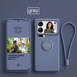 Case for Xiaomi 17 Pro Max Finger Ring Stand Holder Slicone Cover for 15 ultra 15 Pro Solid Color Lens Protection Soft Funda