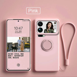 Case for Xiaomi 17 Pro Max Finger Ring Stand Holder Slicone Cover for 15 ultra 15 Pro Solid Color Lens Protection Soft Funda