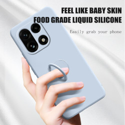 Case for OnePlus 15 Finger Ring Stand Holder Slicone Cover for 1+13T Solid Color Lens Protection Soft Funda
