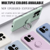 Case for OnePlus 15 Finger Ring Stand Holder Slicone Cover for 1+13T Solid Color Lens Protection Soft Funda